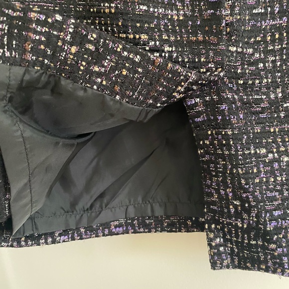 Ann Taylor Purple/Black Tweed Pencil Skirt - Picture 6 of 8